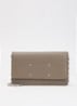 Four Stitches portemonnee van kalfsleer - Taupe