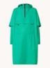 Anorak regenjas met capuchon en ritszak - Groen