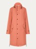 Longline unisex regenjas met capuchon  - Koraalroze