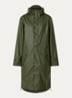 Longline unisex regenjas met capuchon - Legergroen