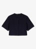 Cropped vest met rijgdetail - Donkerblauw