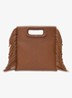 Crossbodytas met franjes - Cognac