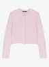 Fijngebreid vest in wolblend - Roze