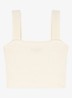 Fijngebreide crop top met stretch - Beige
