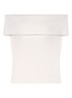 Fijngebreide off shoulder top - Wit