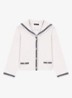 Kabelgebreid vest van wol - Beige