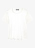 Limeon T-shirt van zijde met ronde hals - Wit