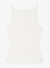 Liyo ribgebreide top - Wit