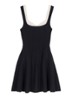 Mini jurk met V-hals - Zwart
