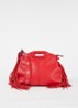 Mini Miss M handtas van schapenleer met franjes - Rood