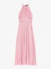 Revilly midi jurk met plooien - Roze