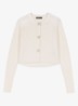 Ribgebreid vest van wol - Beige