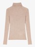Ribgebreide trui met col - Beige / Beige