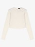 Ribgebreide trui van wol - Beige