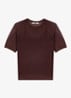 Semi-transparante top met lurex - Brown / Bruin