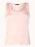 Tanktop in zijdeblend met glanzende finish - Lichtroze