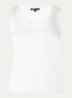 Tanktop in zijdeblend met glanzende finish - Wit