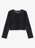 Vest met pailletten - Zwart
