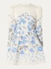 Leoni mini jurk in zijdeblend met bloemenprint - Gebroken wit