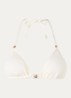 Signature triangel bikinitop met kralendecoratie - Gebroken wit