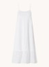 Dina midi jurk met broderie - Wit