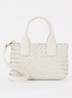 Gardenia handtas van leer  - Gebroken wit