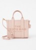 The Crossbody Tote handtas van leer - Lichtroze