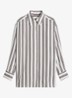 Blouse met streepprint - Bruin
