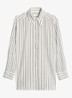 Blouse met streepprint - Middengrijs