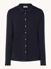 Blouse van jersey met stretch - Donkerblauw