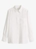 Blouse van linnen met borstzak - Wit
