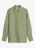 Blouse van linnen met borstzak - Lindegroen