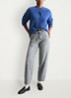 Grofgebreid vest met textuur - Donkerblauw