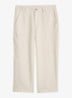 High waist wide fit jeans met gekleurde wassing - Creme