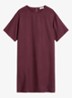Mini jurk met ronde hals - Merlot Red/6932