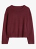 Oversized pull over van wol - Kersenrood