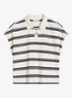  Polo met streepprint - Offwhite Multi 01-1257 / Wit