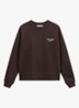 Sweater met front- en back print - Bruin