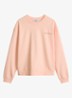 Sweater met logo- en backprint - Zalmroze