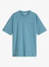 T-shirt met logo- en backprint - Blue Dawn/5429