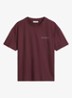 T-shirt met logo- en backprint - Merlot Red/6932