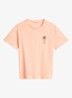 T-shirt met logo en ronde hals - Zalmroze