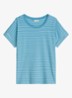 T-shirt met streepprint en ronde hals - Light Blue/5700