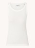 Tanktop met ribstructuur - Gebroken wit