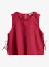 Top met gestrikt detail - Vivid Cherry-6882 / Rood