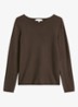 Fijngebreide pullover in scheerwolblend - Burnt Coffee / Bruin