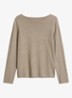 Fijngebreide pullover in scheerwolblend - Stone Taupe Melange / Taupe