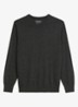 Fijngebreide pullover in scheerwolblend - Donkergrijs