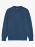 Fijngebreide pullover in wolblend met gemêleerd dessin - Antraciet