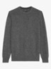 Fijngebreide pullover in wolblend met gemêleerd dessin - Lichtgrijs